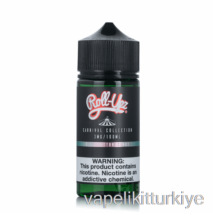 Vape Elektronik Sigara Karnavalı - Meyve Suyu Roll-upz Ile Mavi Pamuk şekeri - 100ml 0mg